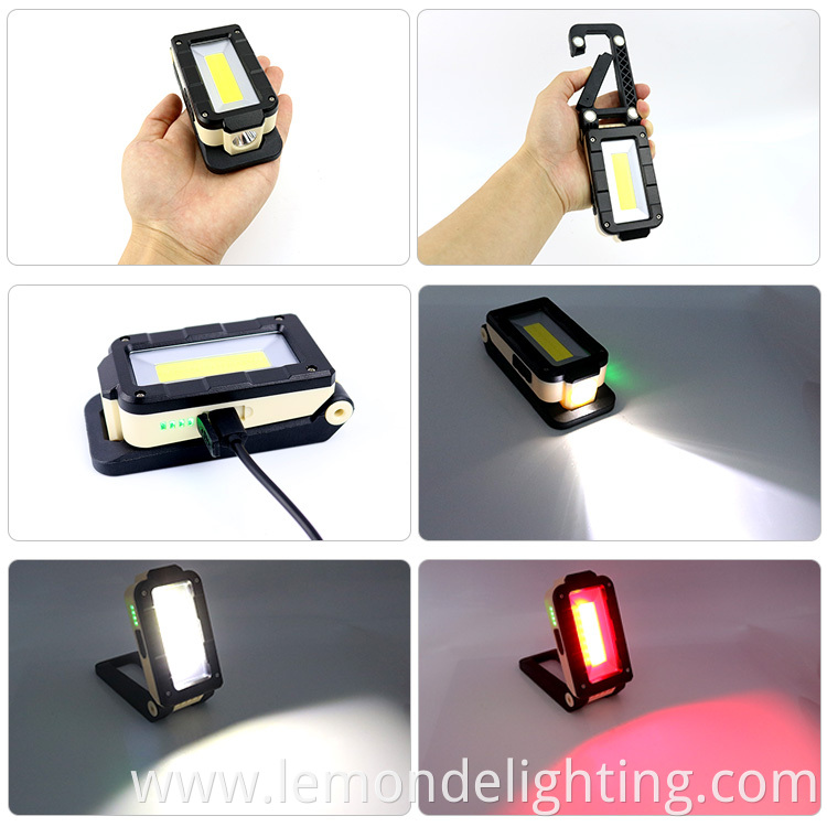 Folding COB LED Work Light with Magnetic Base